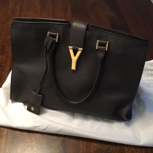 YSL ligne Y grey satchel